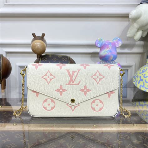 pink pochette lv|Félicie Pochette LV Monogram Chain Bag .